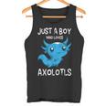 Animal Sólo Un Chico Que Ama Los Axolotls Salamandra Ajolote Camiseta sin mangas