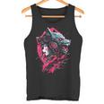 Anime Manga Cyberpunk Aesthetic Techwear Harajuku Wolf Camiseta sin mangas