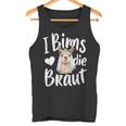 I Bims Die Die Braut Hochzeit Motiv Lama Alpaka Jga Party Tank Top