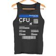 Boarding Pass Korfu Cfu Flugticket Griechenland Korfu Tank Top