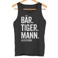 Dad Bear Tiger Man Beard Hipster Dad Beard Tank Top