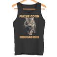 Damen Maine Coon Papa Katzenliebhaber Maine Coon Dad Mit-Ausschnitt Tank Top