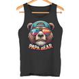 Damen Papa Bär Papa Bearatertagsgeschenk Für Papa Spruch Lustig Mit-Ausschnitt Tank Top