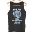 Damen Papaateratertag Elefantpapa Elefant Mit-Ausschnitt Tank Top