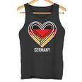 Deutsch Banner Fan Deutschland Flagge Herz Tank Top