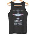 Diagrama Del Avión De Combate Japonés A6m Zero Ww2 Camiseta sin mangas