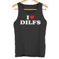 Divertido Me Encantan Los Dilf Me Encantan Los Dilf Red Heart Cool Camiseta sin mangas