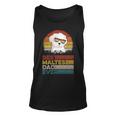 Dog Vintage Best Maltese Dad Ever Fathers Day Puppy Dog Dad Tank Top