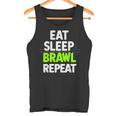 Eat Sleep Brawl Repetirideojuegos Divertidos Camiseta sin mangas