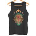 Fase Luna Om Espiritualidad & Símbolo Del Árbol De Meditación Camiseta sin mangas