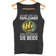 Father's Day Dad Ich Habe Zwei Titel Papa Und Gamer Tank Top