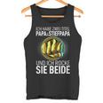 Father's Day Ich Habe Zwei Titel Papa Und Steppapa Tank Top