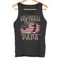 My Favorite Softball Player Calls Me Papa Amerikanische Flagge Tank Top