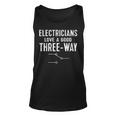 Electrician For Men Three Way Electrical Engineer Tank Top