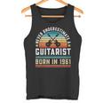 Gitarristen Born 1961 60 Geburtstag Gitarre Geschenk Papa Tank Top