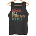 Held Bester Papa Mann Der Welt Held Bester Ehemann Tank Top