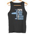 Herren Papa Pilot Phonetisches Alphabet Für Papa Pilotenater Flieger Tank Top