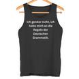 Ich Gender Nicht Ich Halte Mich An Rules Gender Tank Top