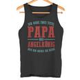 Ich Habe Zwei Titel Papa Und Angelkönig Ich Rocke Sie Beid Tank Top