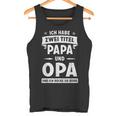 Ich Habe Zwei Titel Papa Und Opa Und Ich Rocke Sie Beide Tank Top