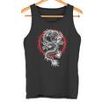 Japonés Estético Dragón Y Sol Símbolo Kanji Japón Tatuaje Camiseta sin mangas