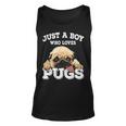 Just A Boy Who Loves Pugs Pug Lover For Boys Tank Top