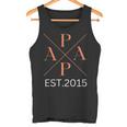 Lustiger Papa Est 2015 Papa Seit 2015 Papa 2015 Tank Top