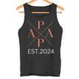 Lustiger Papa Est 2024 Papa Seit 2024 Papa 2024 Tank Top