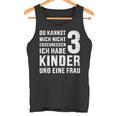 Lustiges Nicht Erschrecken Papa 3 Kinder Dreifacheratertag Tank Top