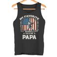 Mein Lieblings-Baseballspieler Nennt Mich Papa American Flag Dad Tank Top