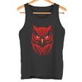 Niedliche Eulenliebhaberogel Rotes Eulenges Tank Top