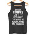 Ohne Lastwagen Nutzfahrer Papa Truck Fahrer Tank Top