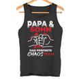 Papa & Sohn Das Perfekte Chaos Team Father's Day Bester Papa Tank Top