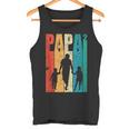 Papa Hoch 2 Dad Hoch 2 Kinder Zweifacher Papaatertag Retro Tank Top