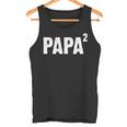 Papa Hoch Zwei Geschenk Announcement Fürater2nd Kind Tank Top