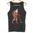 Papá Noel Como Detectorista De Metales Detección De Metales Navidad Camiseta sin mangas