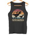 Papasaurus Dinosaur With Papaon Drei Kinder Dino Triplets Tank Top