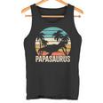 Papasaurus T-Rex Papa Dad Dino Dinosaur Tank Top