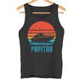 Papitän Motorboot Bootsführerscheinatertag Papa Kapitän Tank Top