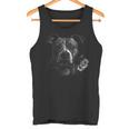 Plain Portrait Of Stafford Terrier And Rose Tank Top