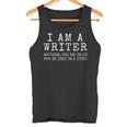 Regalo Divertido Para Escritor Con Texto En Inglés I Am A Writer Camiseta sin mangas