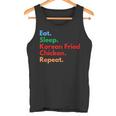Repetición De Pollo Frito Coreano Eat Sleep Para Los Amantes Del Pollo Camiseta sin mangas
