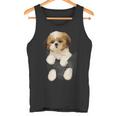 Shih Tzu Puppy In Pocket Tank Top