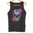 Sugar Skull Fleurs Jour Des Morts Dia De Los Muertos Cadeau Débardeur e