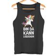 With Text 'Bin Da Kann Losgehen' Tank Top