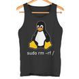 Tux Linux Penguin Sudo Rm -Rf Computer Science Tank Top