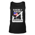 Union Ironworkers Hanging & Banging American Flag Pullover Tank Top
