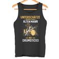 Unterschätze Niemals Einen Alten Mann Mit Drumsticks Music Tank Top