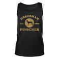 Vintage Doberman Pinscher Est 1890 Doberman Dog Tank Top