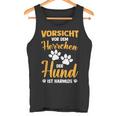 Vorsichtor Dem Herrchen Der Hund Ist Harmlos Tank Top